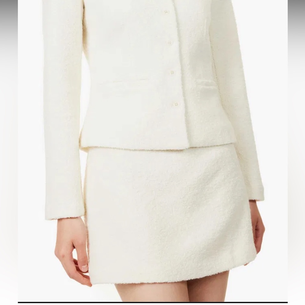 Reformation Wool Blend Textured Skirt